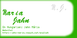 maria jahn business card